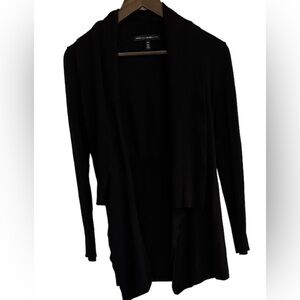 White House black market black waterfall open front cardigan women XS